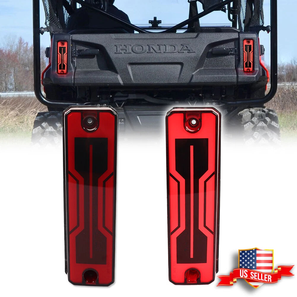 2X Red LED Taillight Brake Lights for Honda Pioneer 520 700 1000 (2014–2024)