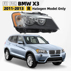 Right Passenger Side Halogen Headlight for BMW X3 F25 (2011–2013)