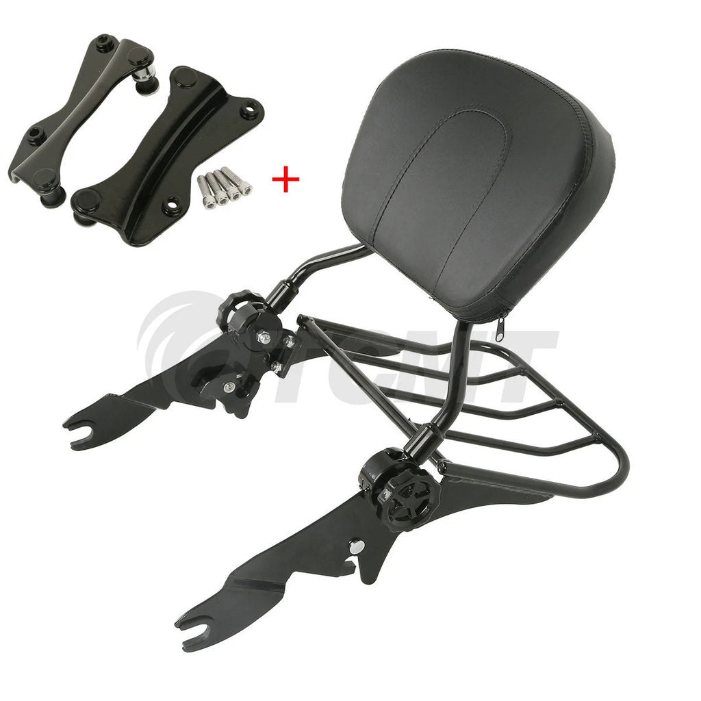 4 Point Docking Kit Luggage Rack Sissy Bar Backrest for Harley Touring (2014–2025)