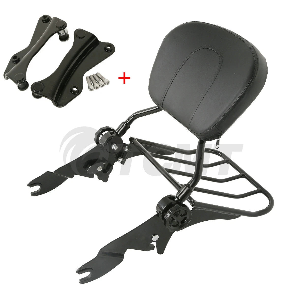 4 Point Docking Kit Luggage Rack Sissy Bar Backrest for Harley Touring (2014–2025)
