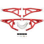 Red High Clearance Steel Front A Arms for Polaris RZR XP Turbo / 4 1000 (2014–2023)