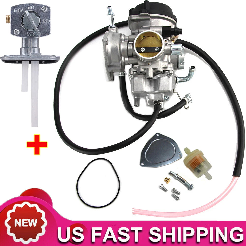 Carburetor & Fuel Valve Petcock for Suzuki LTZ 400 (2003–2007) & Kawasaki KFX