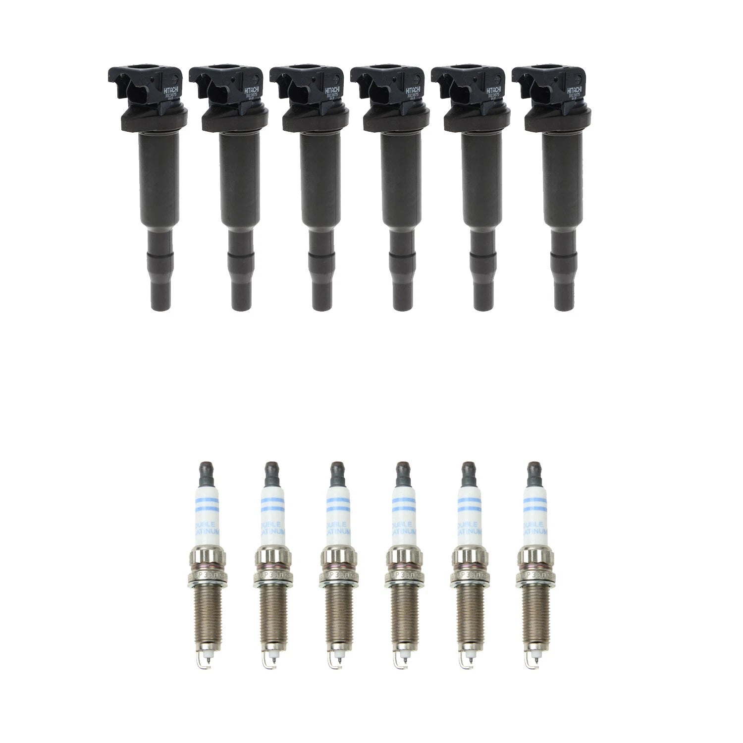 Set of 6 Ignition Coils & Spark Plugs for BMW F07 F12 F15 F25 (2011–2017)