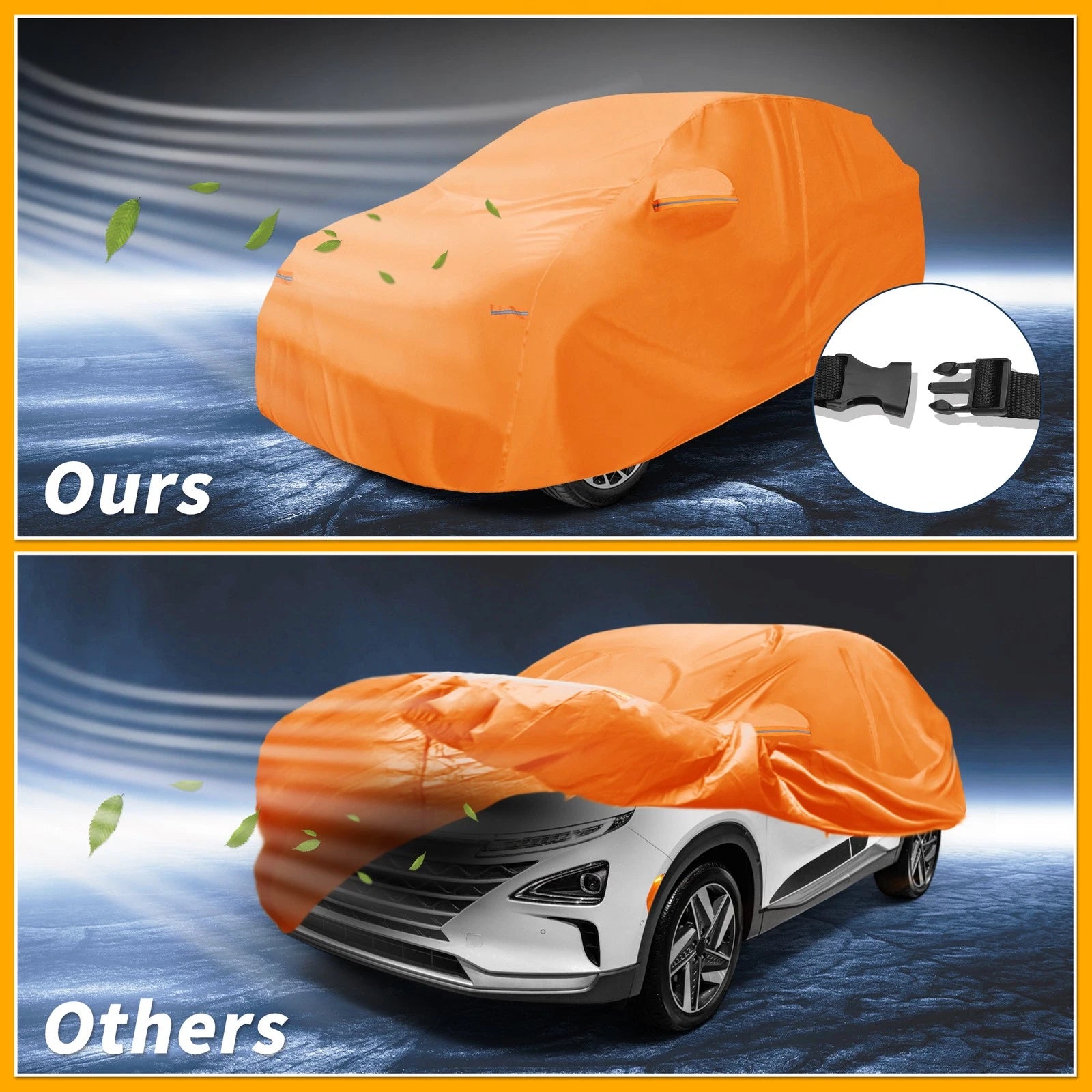 Waterproof Car Cover for Hyundai Nexo (2019–2023) 210D-PU with Zipper