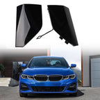 Front Pair Tow Hook Covers for BMW 3 Series G20 (2023) - Black ABS