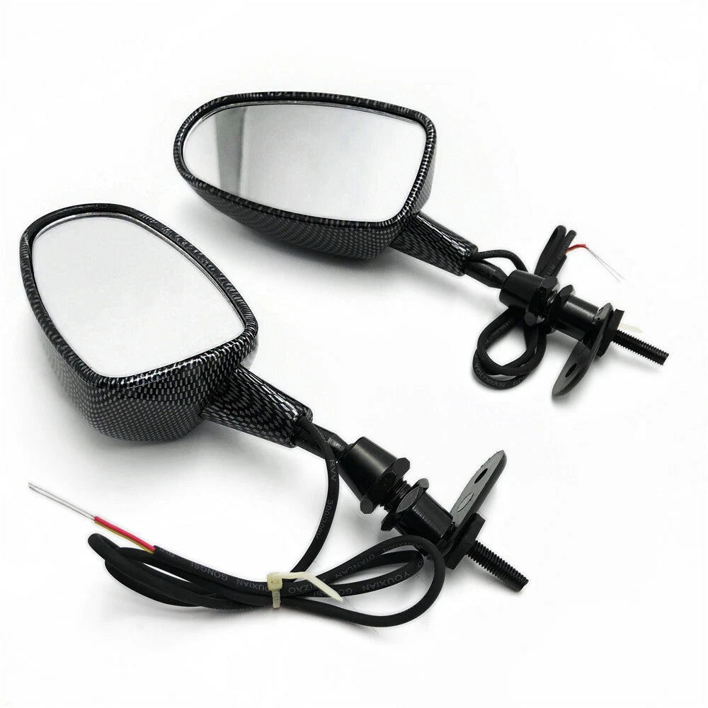 LED Rearview Mirror 6MM for Harley, Suzuki, Kawasaki, Yamaha, Honda