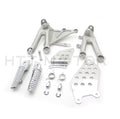Set of 2 Silver Front Footrest Foot Pegs Bracket for Honda CBR1000RR (2004–2007)