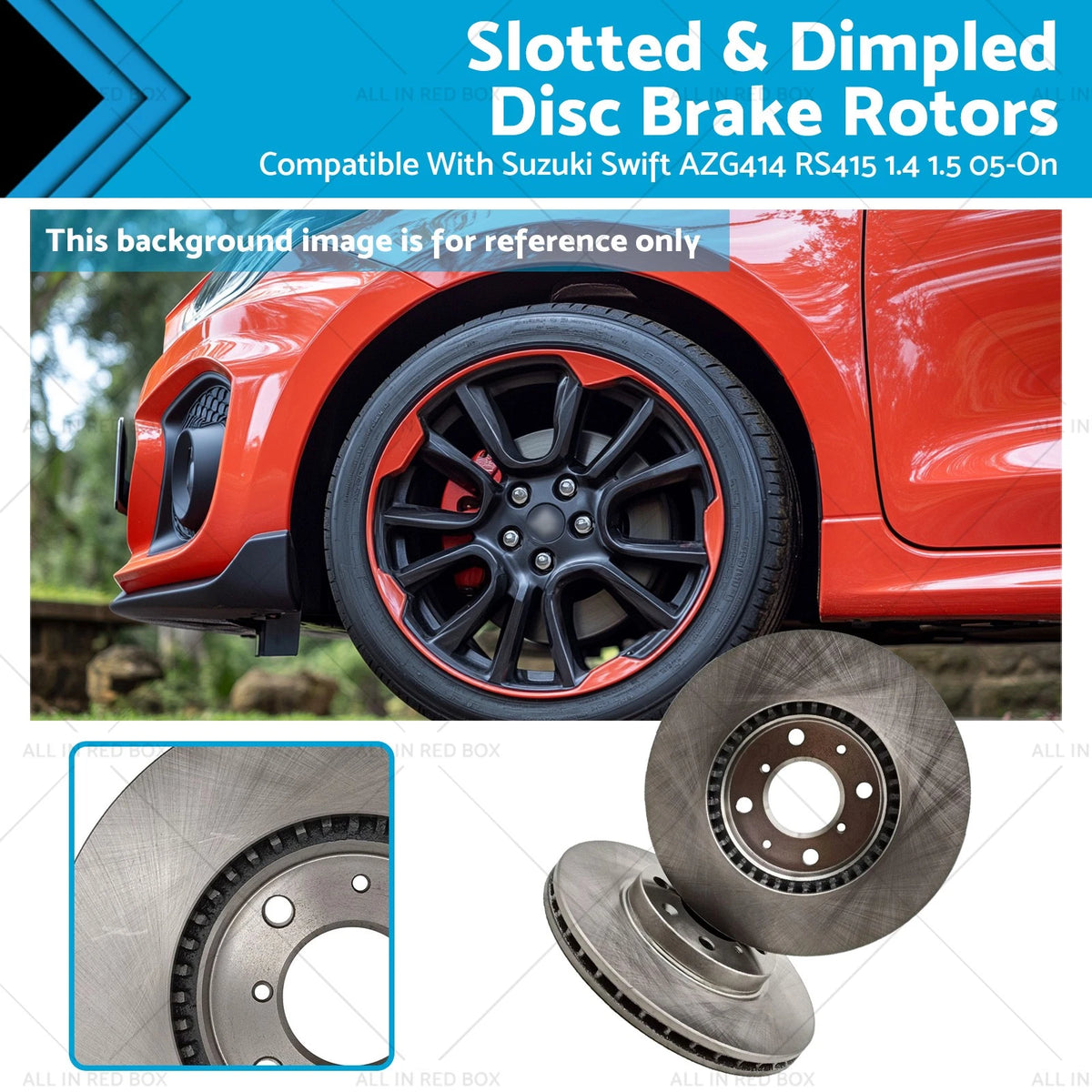 Slotted Front Brake Rotors for Suzuki Swift FZ (2005–Present)