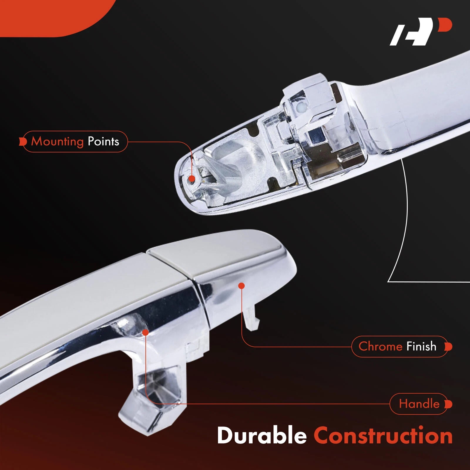 Front Right Chrome Exterior Door Handle for Pontiac G8 (2008–2009)