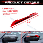 Red Reflective Rearview Mirror Stripe Warning Stickers for Cars (Universal)
