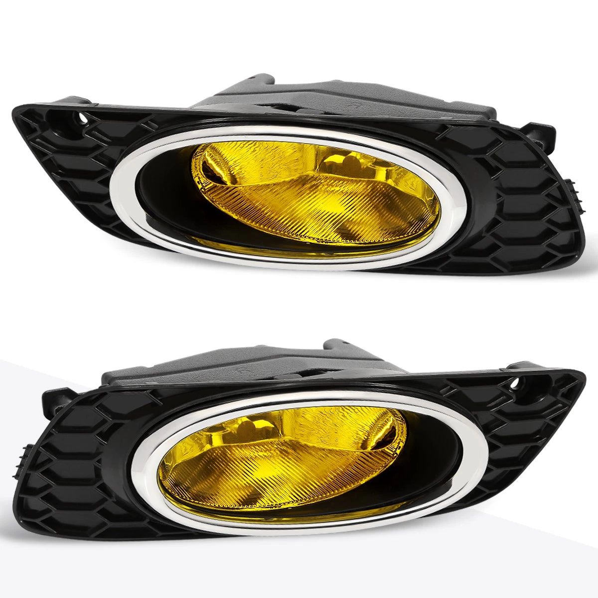 Fog Lights for Honda Civic 4-Dr (2012) - Amber Lens, Switch, Bezel