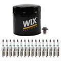 Wix Engine Oil Filter & Denso Spark Plugs Set for Aspen Durango V8 (2007–2009)