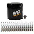 Wix Engine Oil Filter & Denso Spark Plugs Set for Aspen Durango V8 (2007–2009)
