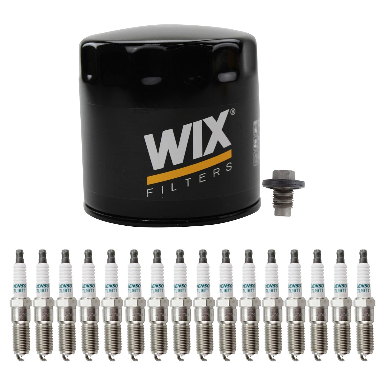 Wix Engine Oil Filter & Denso Spark Plugs Set for Aspen Durango V8 (2007–2009)
