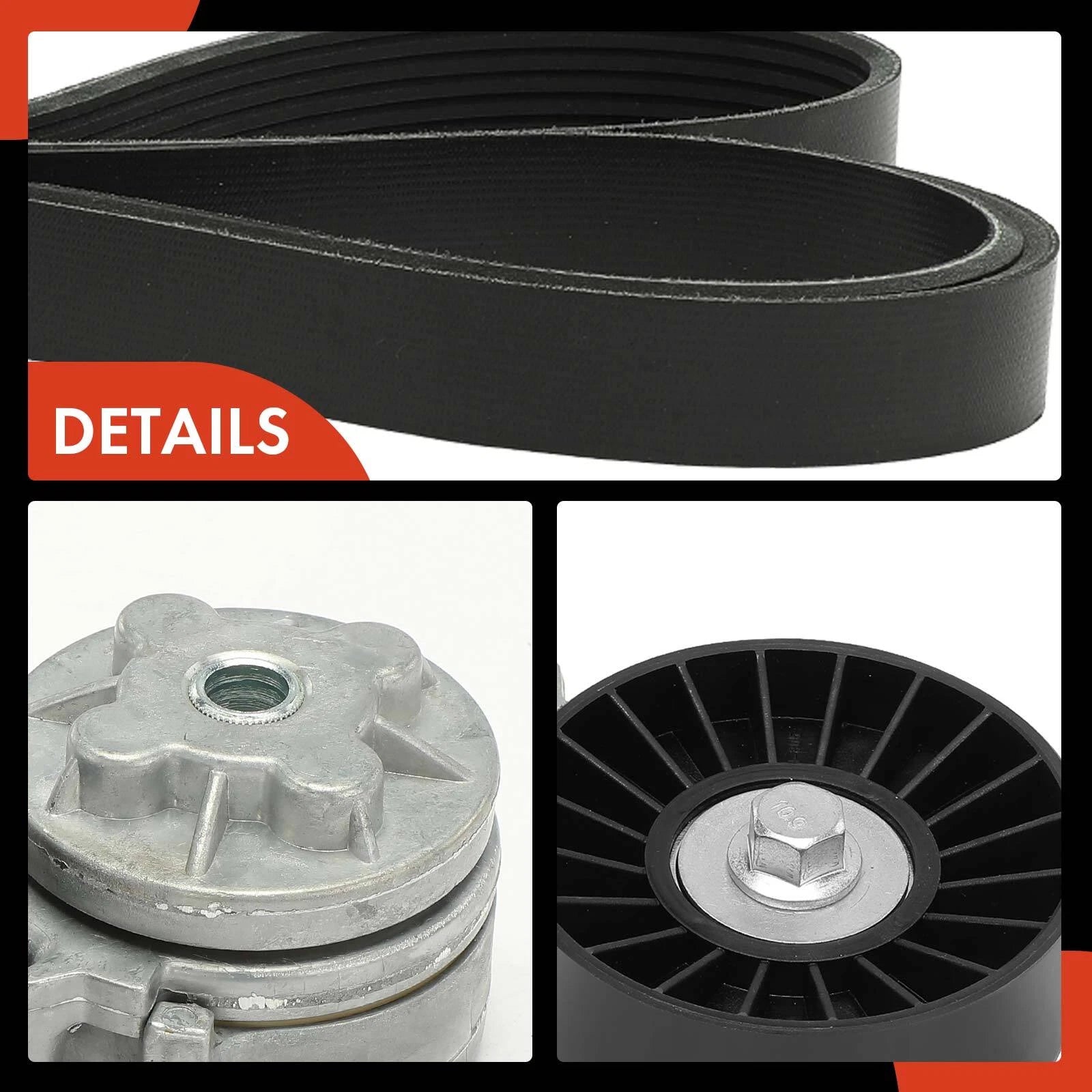 2X Serpentine Belt Drive Component Kit for Ford E-150 E-250 (2000-2014)