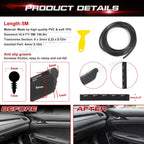 Carbon Fiber Texture Door Gap Edge Line Strip Insert for Car (-)