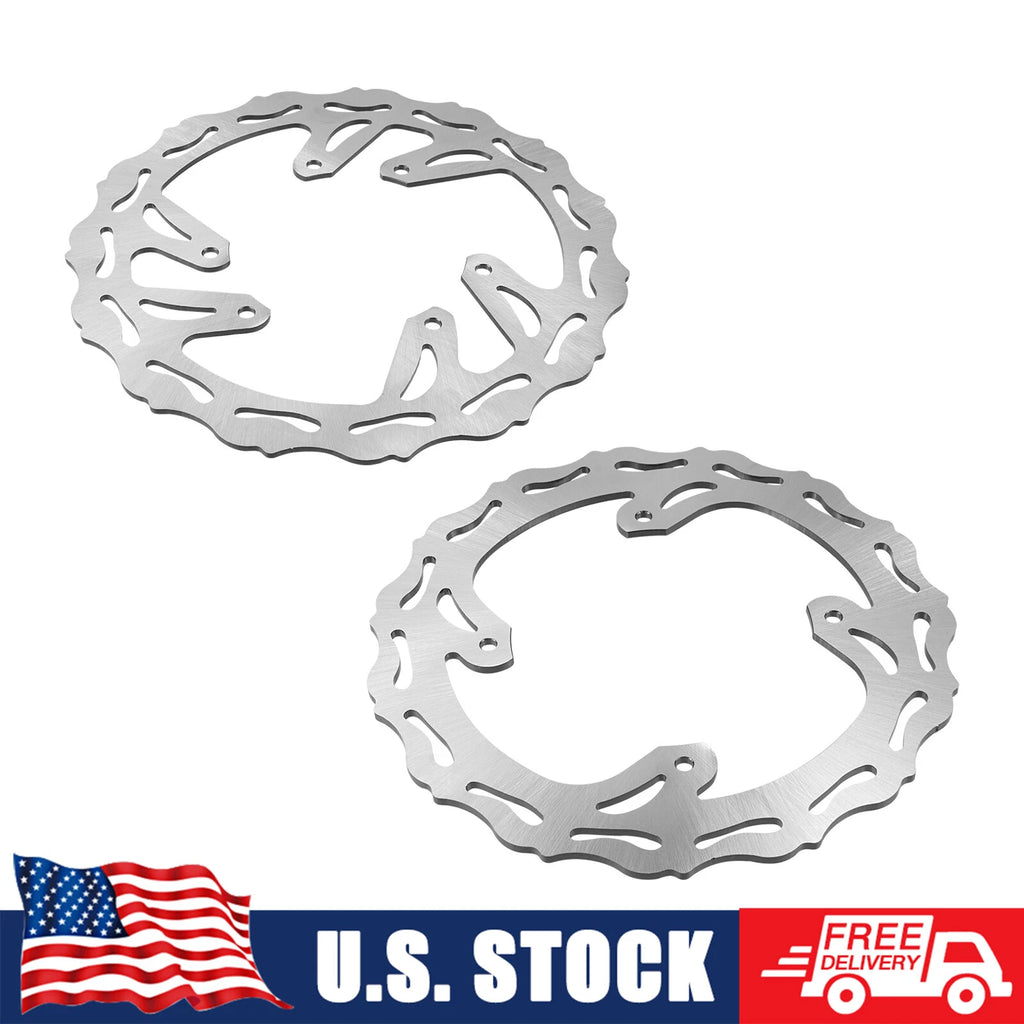 Set of 2 Front Rear Brake Disc Rotors for Honda CRF450R CRF450X (2002–2017)
