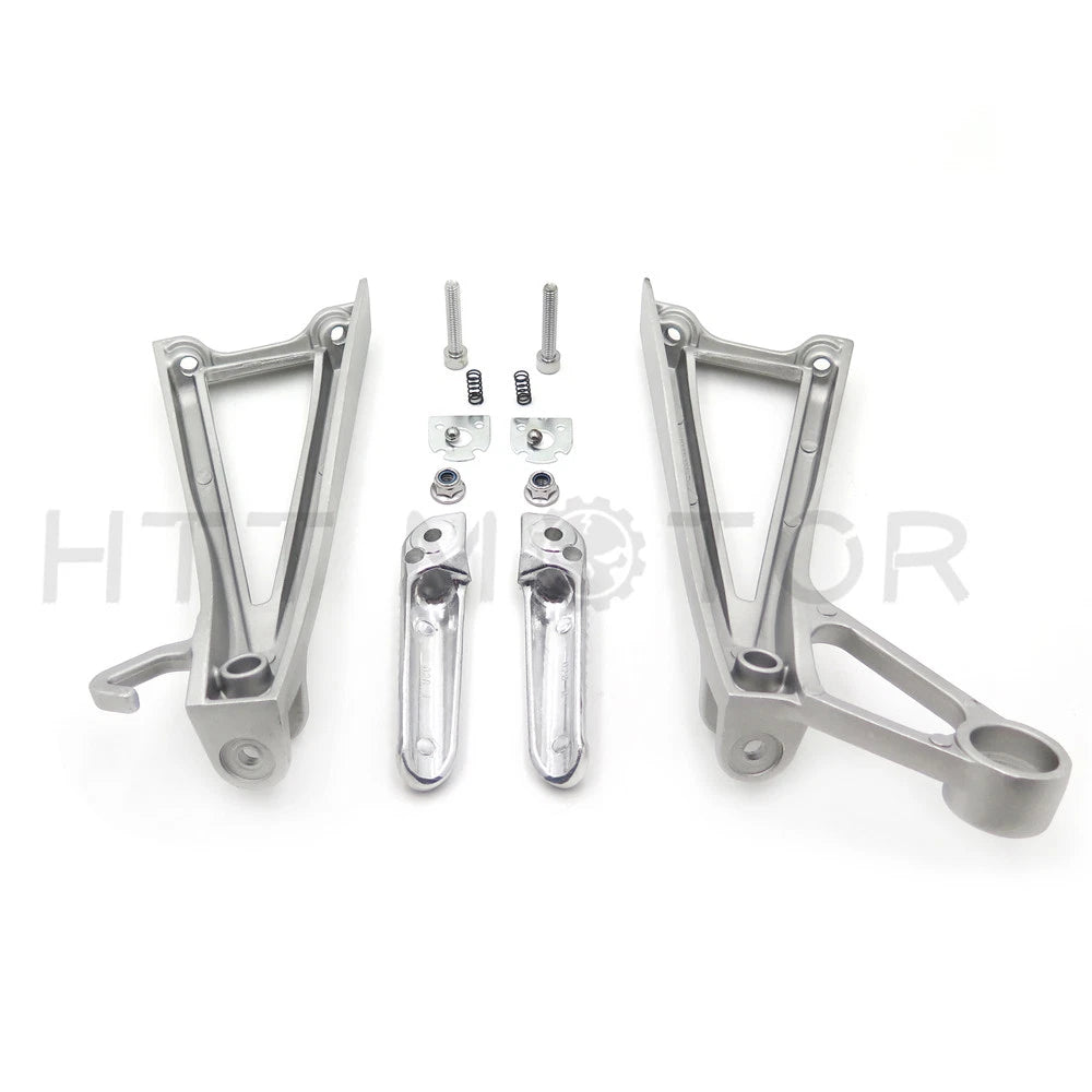 Rear Passenger Foot Pegs Brackets for Yamaha YZF R6S (2006–2010) Silver