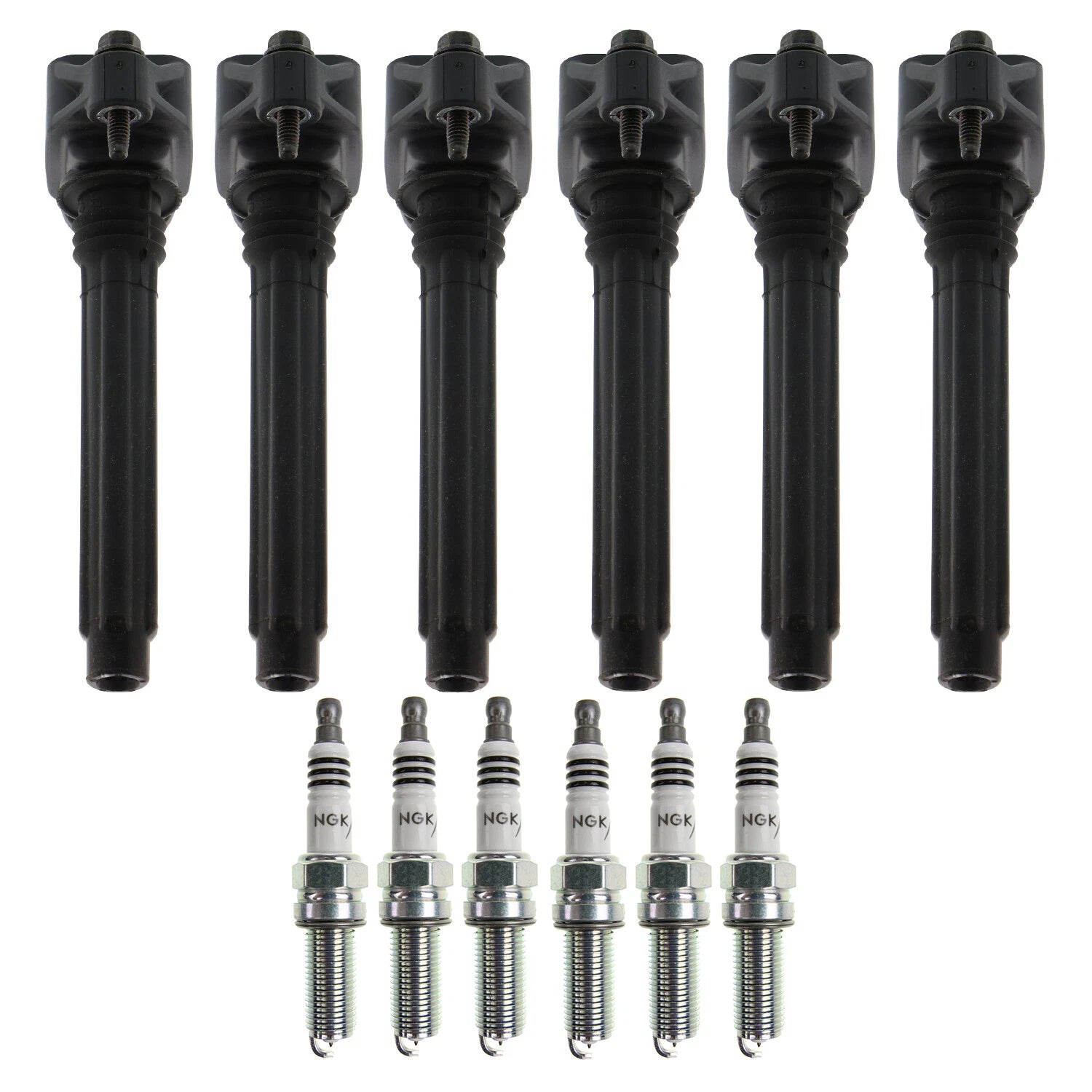 Set of 6 Ignition Coils & 6 NGK Iridium IX Spark Plugs for Dodge Avenger 2008–2014