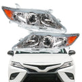 Headlight Replacement LH+RH for Toyota Camry Hybrid (2010–2011) Chrome Halogen