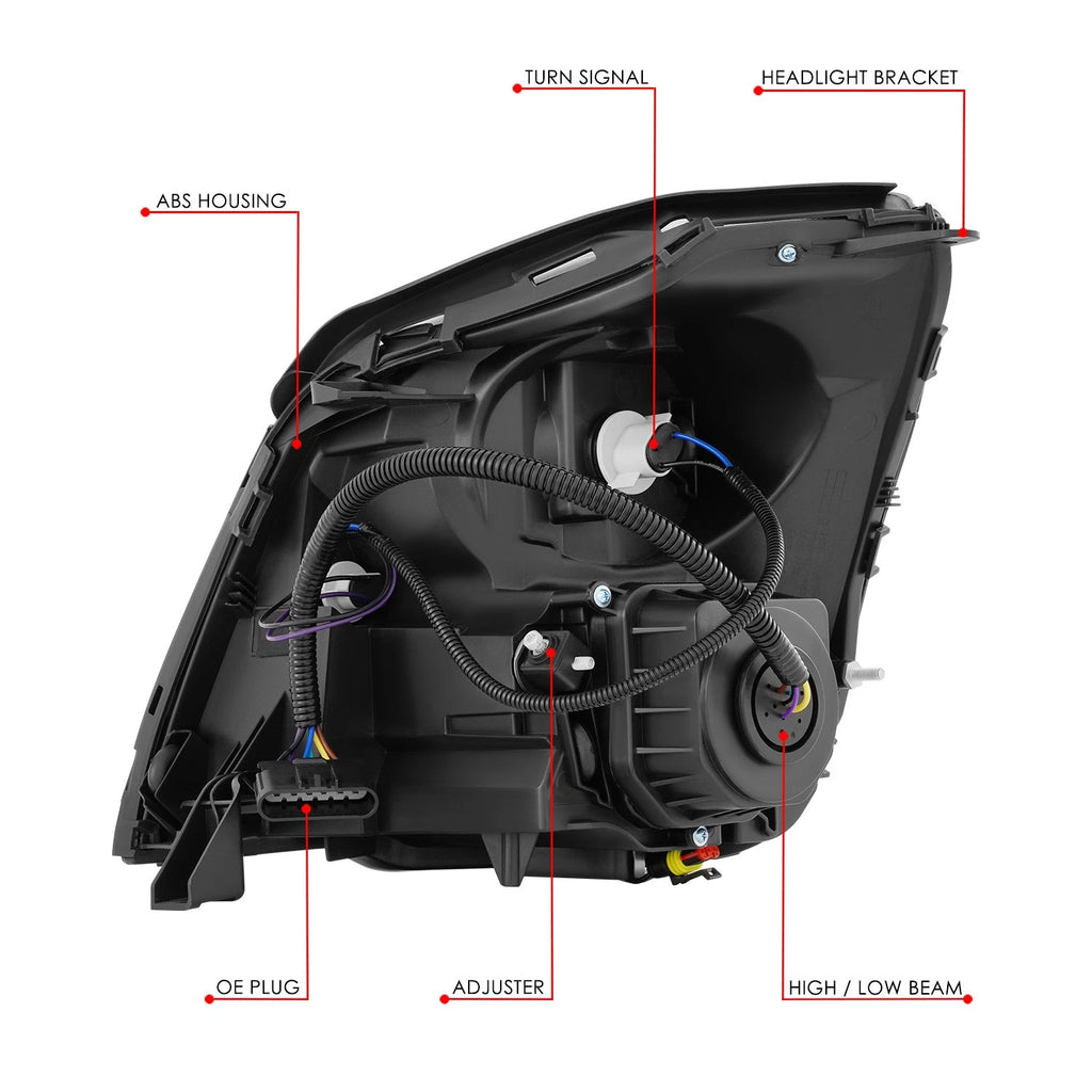 Passenger Right Chrome Projector Headlight for Cadillac DTS (2006–2011)