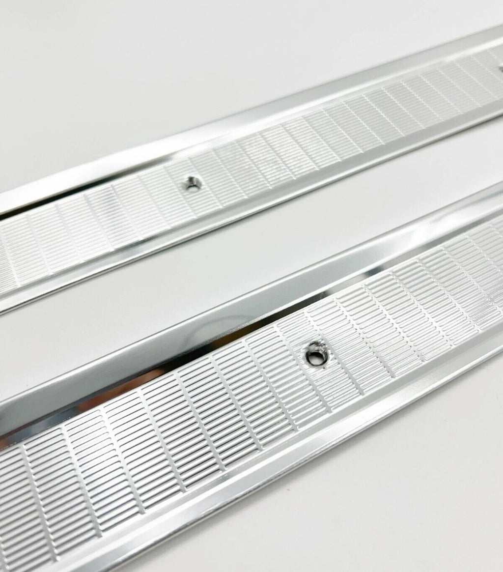 Door Sill Scuff Plates w Blue Decal for 1966–1969 Ford Fairlane