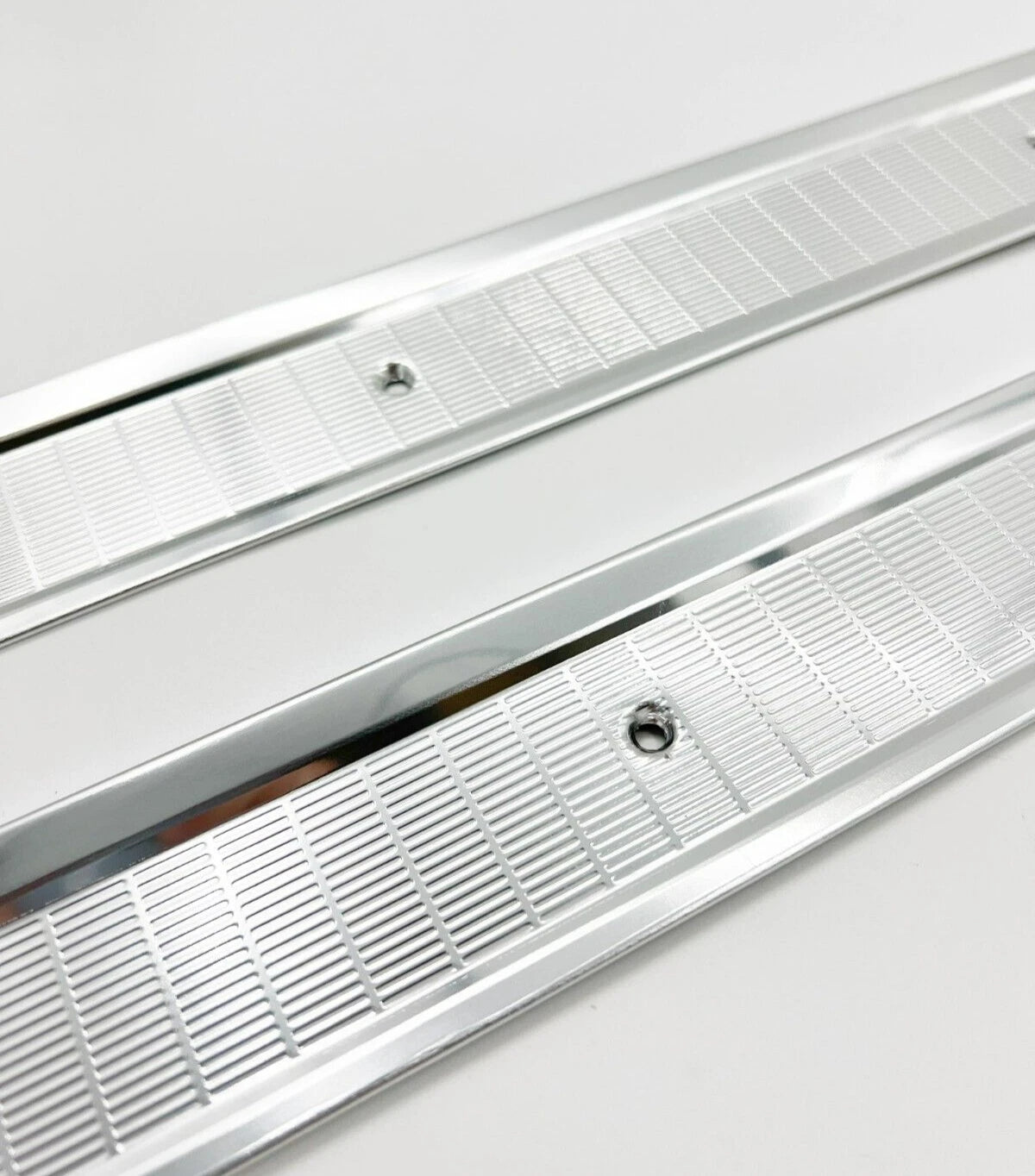 Door Sill Scuff Plates w Blue Decal for 1966–1969 Ford Fairlane