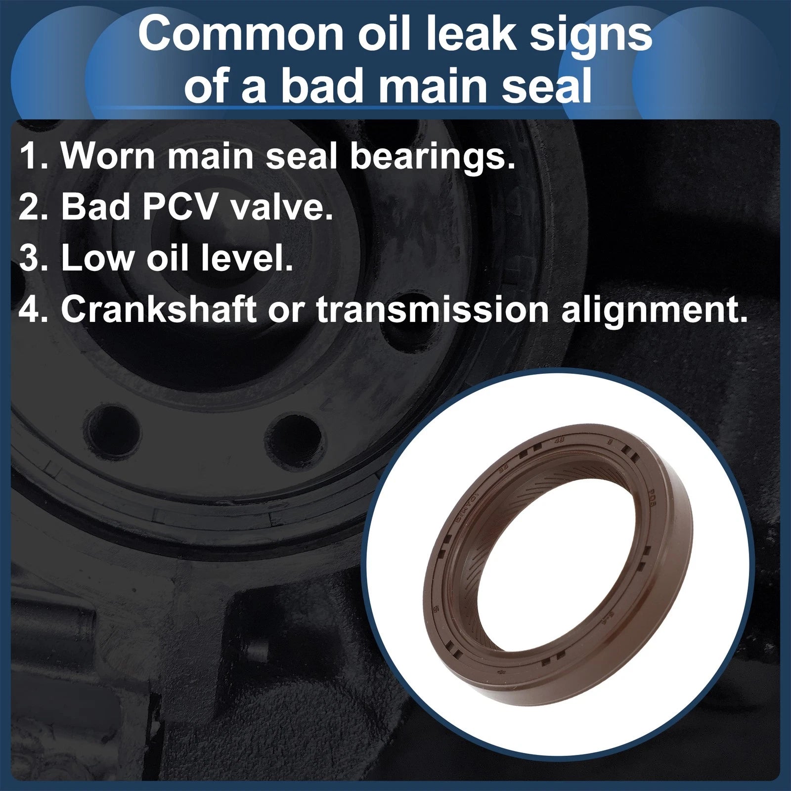 Front Crankshaft Oil Seal for Hyundai Accent, Kia Rio (1994–2011) No. 0636838