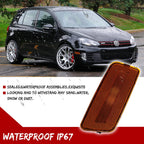 2X Amber Lens Front Bumper Side Marker Lights for VW MK6 Golf GTI (2010–2014)