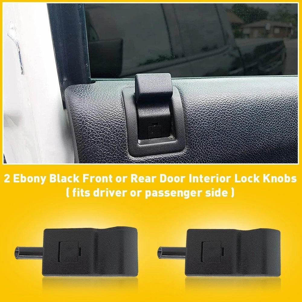 Set of 4 Door Lock Knobs for Chevy Sierra 1500 Silverado/GMC 2500 3500 (2007–2013)