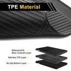 Cargo Liner Rear Trunk Mat for Lexus ES ES250 ES350 (2019–2024) TPE Stripe