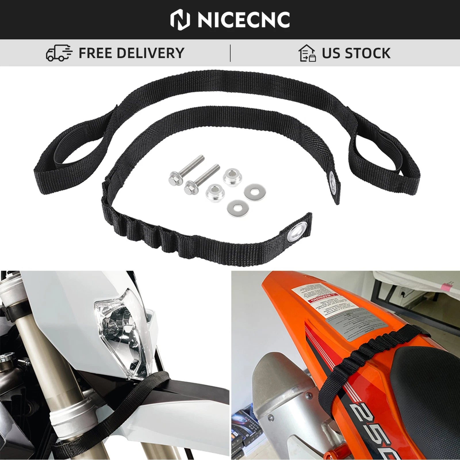 Lift Strap Set for KTM 300 XCW, 250, 350, 450, 500 EXC F (2020–2022)