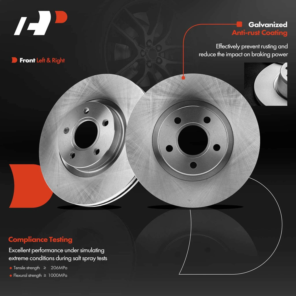 Front Disc Brake Rotor & Pads + Brake Caliper for Ford Escape (2013)