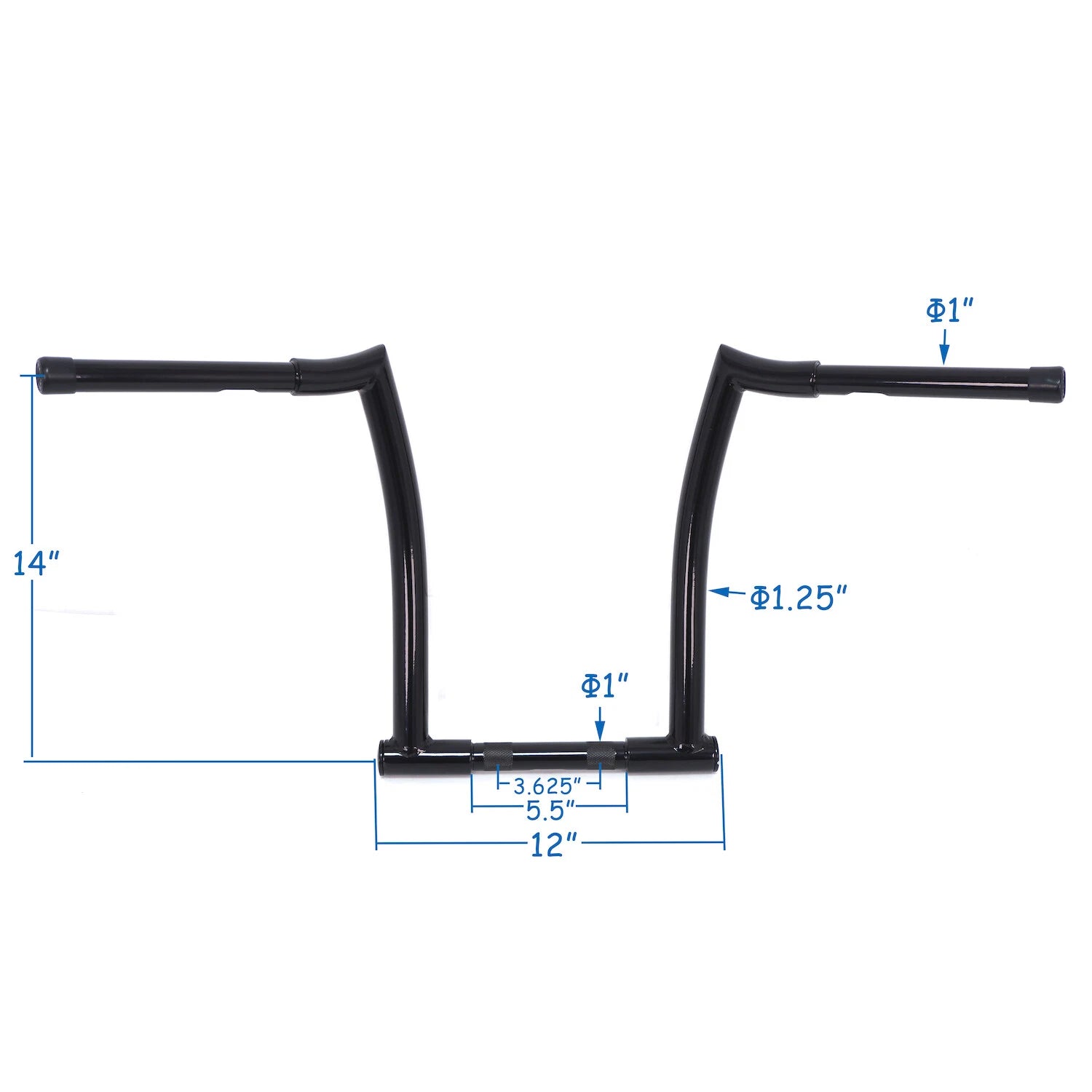 14" Mini Ape Chizeled Handlebar for Harley Dyna Road Glide King Sportster