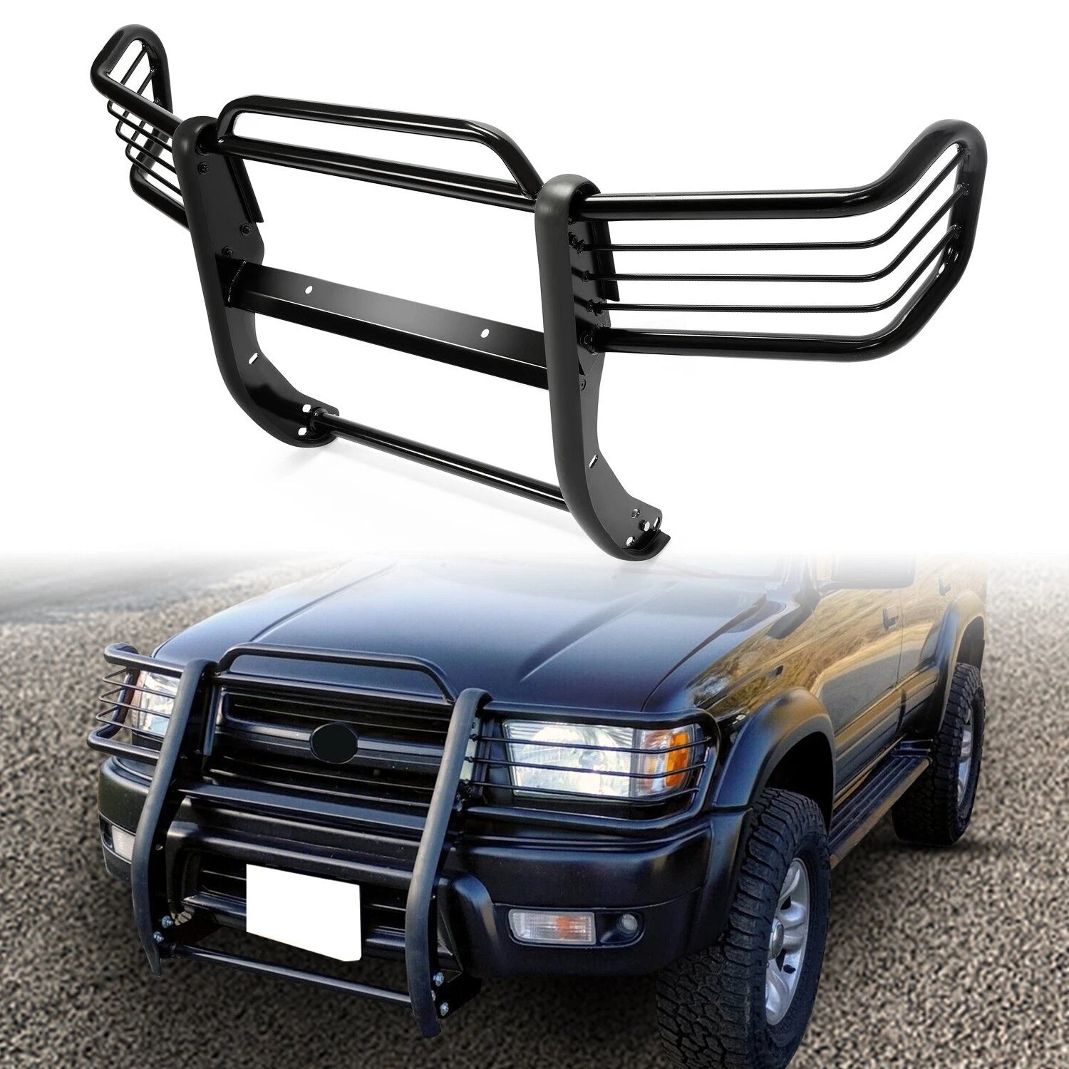 Grill Headlight Brush Guard for Toyota 4-Runner (1999–2002) Powder-Coated Black
