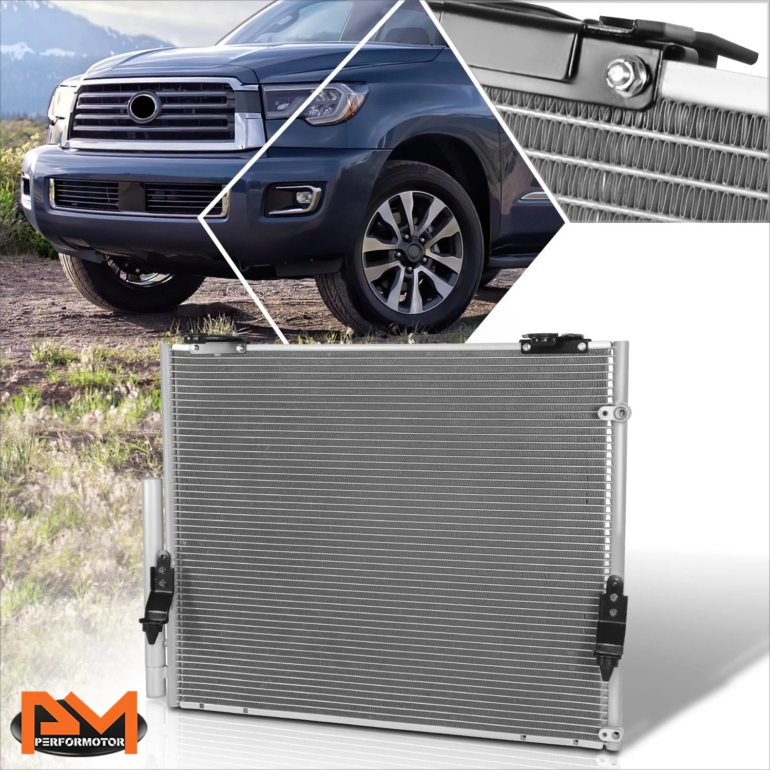 A/C Condenser for Toyota Sequoia Tundra (2007–2019) OE Style Aluminum Core