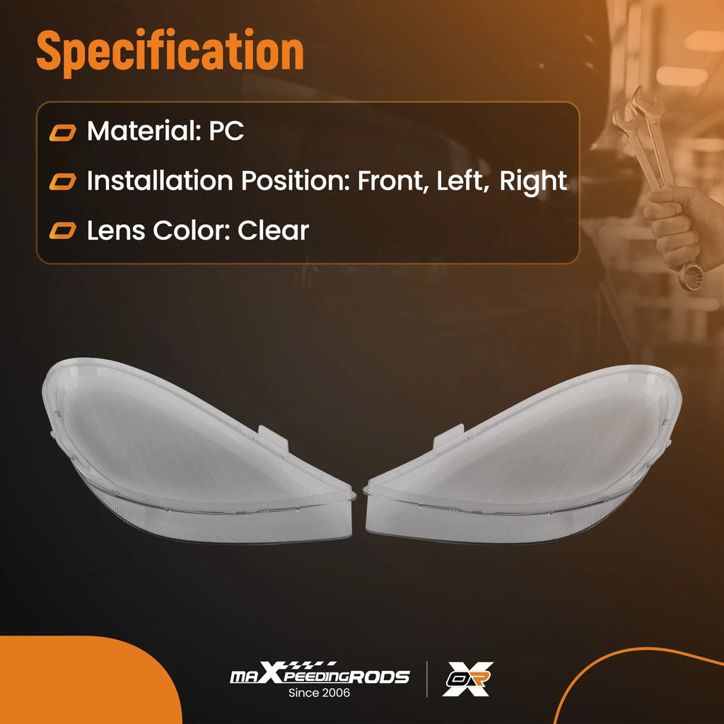 Clear Front Headlight Lens Cover for Mercedes-Benz SLK R171 (2005–2011)
