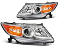 2X Halogen Chrome Headlights Assembly for Honda Odyssey (2011–2017)