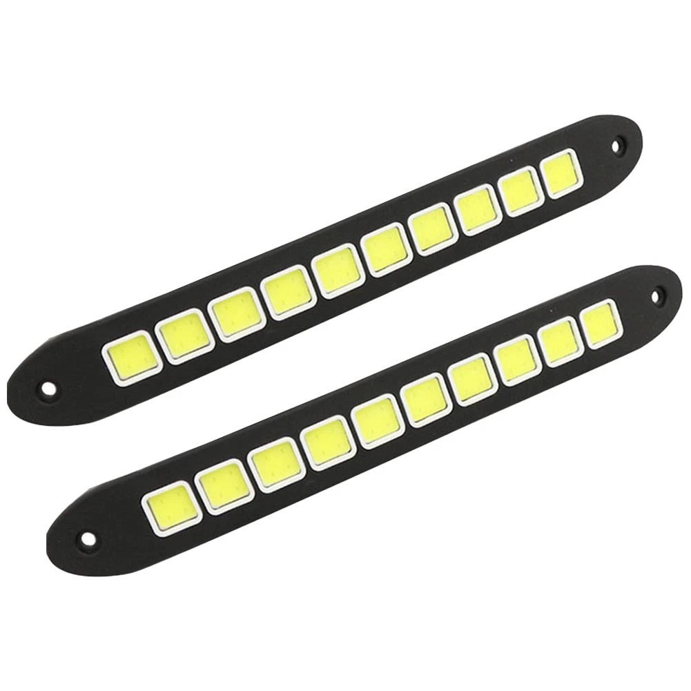 2X 12V Flexible LED Daytime Running Lights for Universal Vehicles (2010–2023)