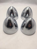 Hubcap Center Accessory 3 in Chrome Bullet Nose for Hot Rod Custom (Set of 4)