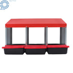 3 Hole Chicken Nest Box for Poultry (Metal with Cover)