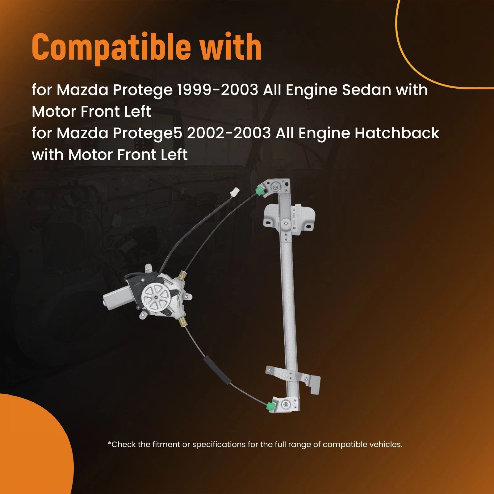 Power Window Lift Regulator with Motor for Mazda Protege (1999–2003)