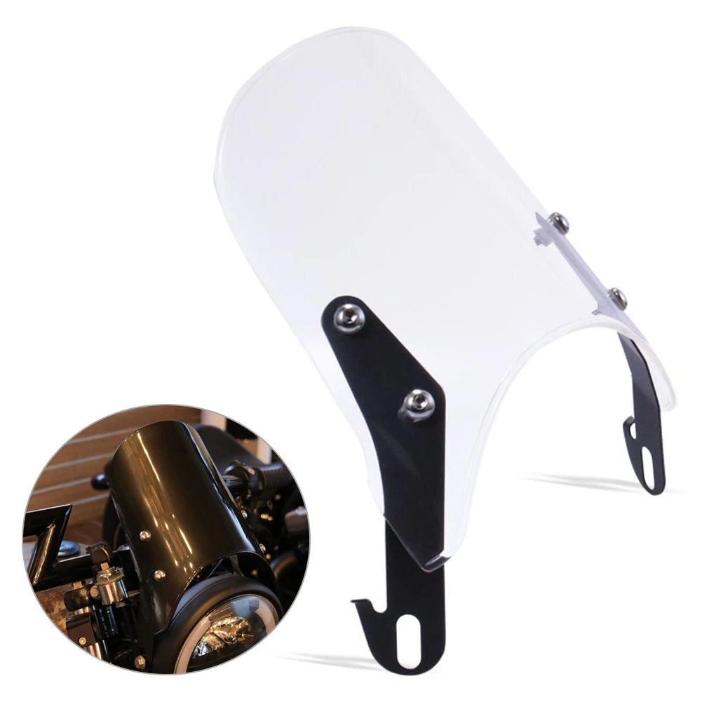 5-7'' Headlight Windscreen Fairing w/Bracket for Suzuki (Clear)