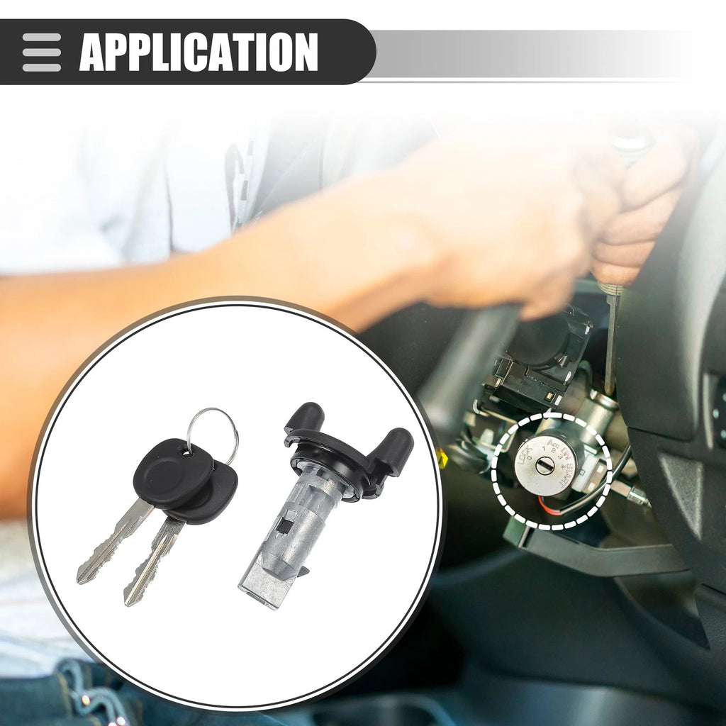 Ignition Switch Lock Cylinder Set for Chevy Silverado 1500 (1999–2004) 2 Keys
