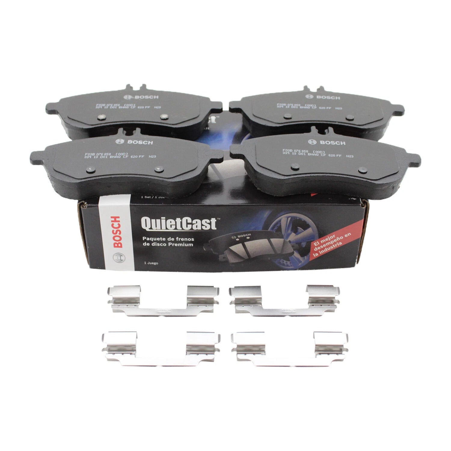 Bosch QuietCast Brake Pads for Mercedes W204 R172 C SLK Class (2007–2015)