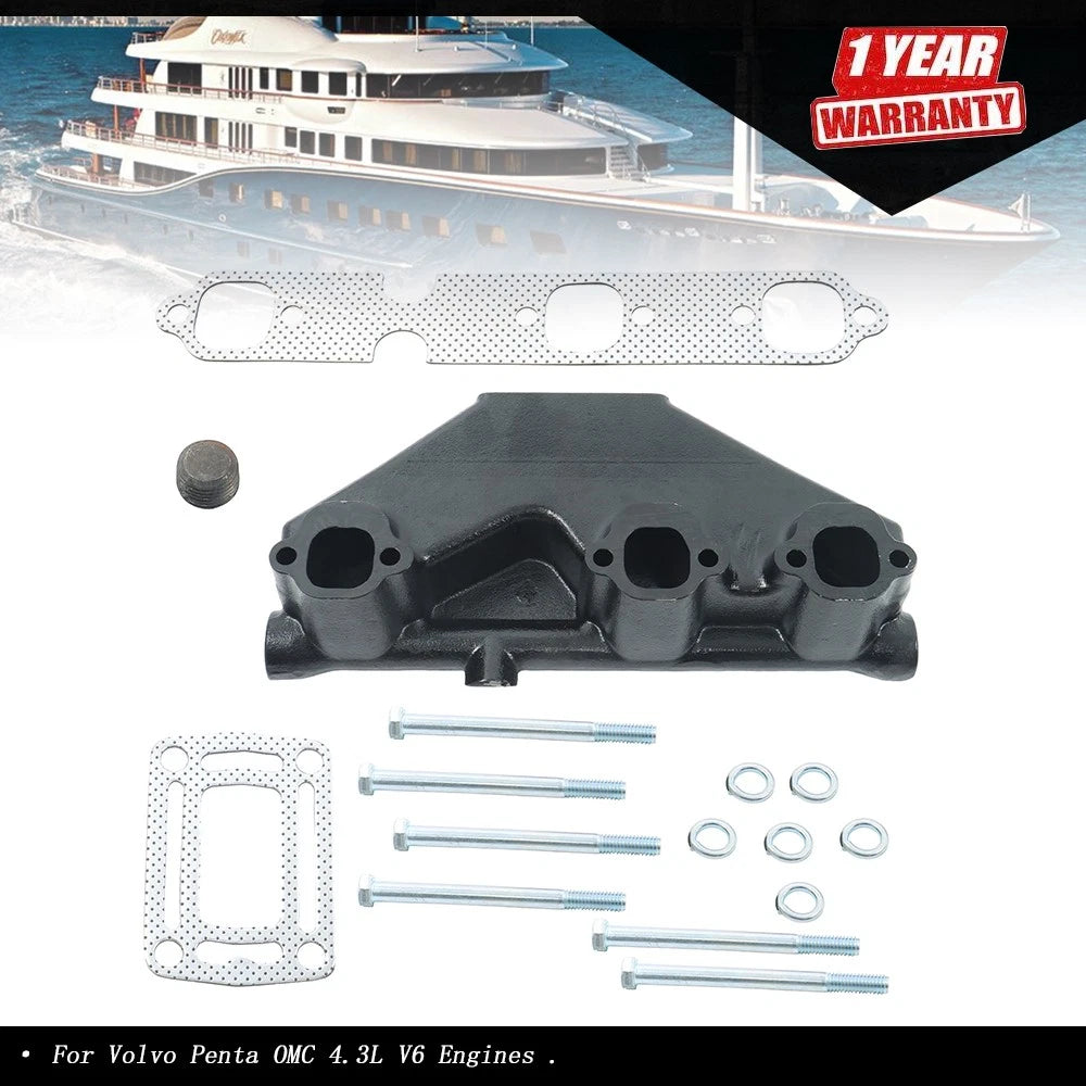 Exhaust Manifold for Volvo Penta OMC 4.3L V6 (1990â2000)