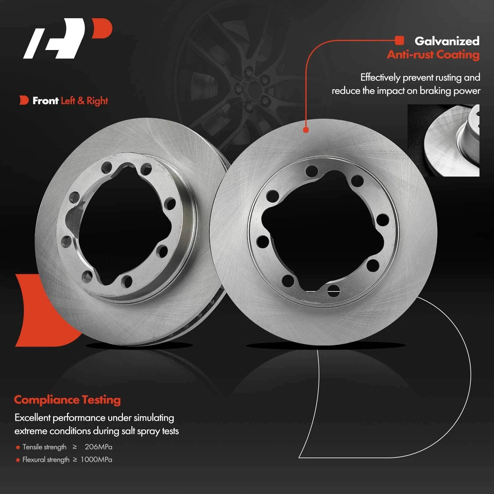 Front Disc Brake Rotors for Dodge Ram 2500 3500 (1994-1999)