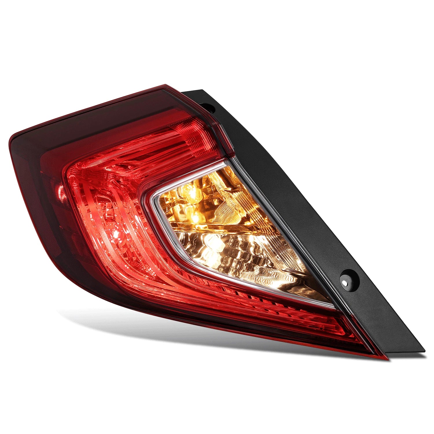 Left Side Taillight Assembly for Honda Civic Sedan (2016–2021) Chrome Red/Clear LED