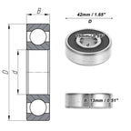 6302DDU Deep Groove Ball Bearing for Scooter Skateboard (15x42x13mm)