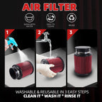4" High Flow Round Dry Air Filter for Cold Air Intake
